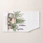 Rustikale Pflanze Natur Wasserfarbe Personalisiert Badhandtuch Set (Handtuch)