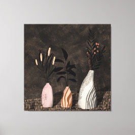 Rustikale Pflanze - Wanddekoration im Herbstfarben Leinwanddruck