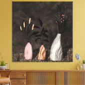 Rustikale Pflanze - Wanddekoration im Herbstfarben Leinwanddruck (Insitu (Wohnzimmer))