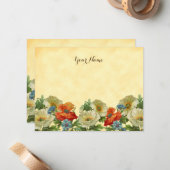 Rustikale Pflaumen und Kornblumen Editierbare Mitt Mitteilungskarte (Vorderseite/Rückseite Beispiel)