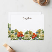 Rustikale Pflaumen und Kornblumen Mitteilungskarte (Vorderseite/Rückseite Beispiel)