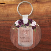 Rustikale Pflaumenmason Jar Lights Gastgeschenk Ho Schlüsselanhänger (Vorderseite)