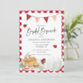 Rustikale Picnic Backyard GRILLEN Bridal Brunch Einladung (Stehend Vorderseite)