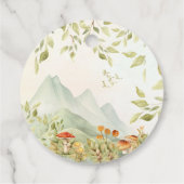 Rustikale Pilze & Grünpflanzen Danke Wald Geschenkanhänger (Rückseite)