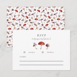 Rustikale Pilzpilz-RSVP-Karte RSVP Karte