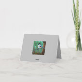 Rustikale Pine Chickadee Dankeskarte (Rückseite)