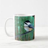 Rustikale Pine Chickadee Kaffeetasse (Links)