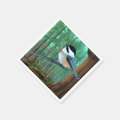 Rustikale Pine Chickadee Serviette (Ecke)