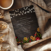 Rustikale Pine Cinnamon Orange Slice Friendsgiving Einladung