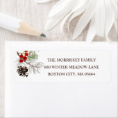 Rustikale Pine Cone Berries Rücksendeadresse (Insitu)