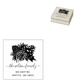 Rustikale Pine Cone Fir Holidays Rücksendeadresse Gummistempel (Stempel)