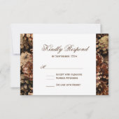 Rustikale Pine Cone Wedding RSVP Karten (Vorderseite)