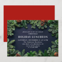 Rustikale Pine Cones Branch HOLIDAY LUNCHEON