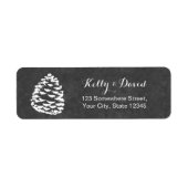 Rustikale Pine Cones Chalkboard Hochzeit (Vorne)