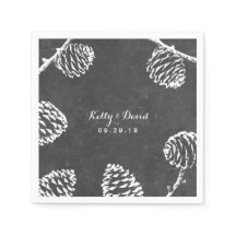Rustikale Pine Cones Chalkboard Hochzeit
