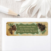 Rustikale Pine Cones Holiday Address Labels (Insitu)