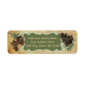 Rustikale Pine Cones Holiday Address Labels (Vorne)