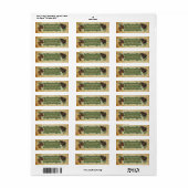 Rustikale Pine Cones Holiday Address Labels (Vorne)