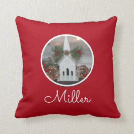 Rustikale Pine Cones Red Personalisiert Kissen