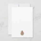 Rustikale Pine Cones Winter Floral Weihnachten Hoc Save The Date (Rückseite)