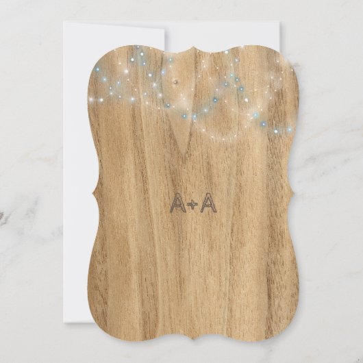 Rustikale Pine Lodge Winter Wedding Einladung (Rückseite)