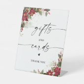 Rustikale Pine Poinsettia Weddin - Geschenke und K Sockelschild (Vorderseite)