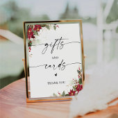 Rustikale Pine Poinsettia Weddin - Geschenke und K Sockelschild