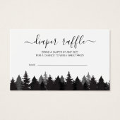 Rustikale Pine Tree Babydusche Windelwaschkarten (Vorderseite)