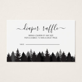 Rustikale Pine Tree Babydusche Windelwaschkarten