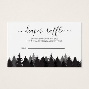 Rustikale Pine Tree Babydusche Windelwaschkarten