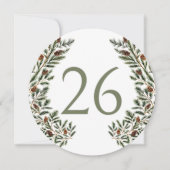 Rustikale Pine Tree Cone Winter Forest Tischnummer (Vorderseite)