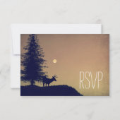Rustikale Pine Tree Country Wedding RSVP Cards Karte (Rückseite)