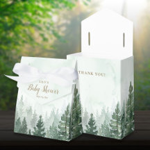 Rustikale Pine Tree Forest Baby Dusche