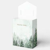 Rustikale Pine Tree Forest Baby Dusche Geschenkschachtel (Geöffnet)