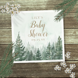Rustikale Pine Tree Forest Baby Dusche Serviette