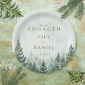 Rustikale Pine Tree Forest-Engagement-Partei Pappteller