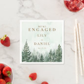 Rustikale Pine Tree Forest-Engagement-Partei Serviette (Beispiel)