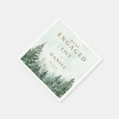 Rustikale Pine Tree Forest-Engagement-Partei Serviette (Ecke)