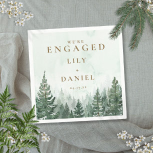 Rustikale Pine Tree Forest-Engagement-Partei Serviette