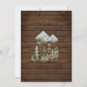 Rustikale Pine Tree Housewarming Sweet Zuhause Einladung (Rückseite)
