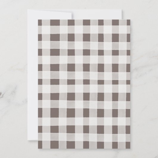 Rustikale Pine Tree ONEderland Einladung zum Gebur (Rückseite)