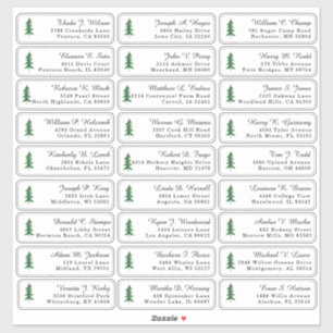 Rustikale Pine Tree Wedding Guest Address Labels