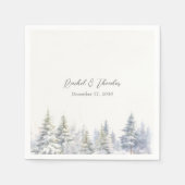 Rustikale Pine Tree Wedding Serviette (Vorderseite)