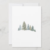 Rustikale Pine Tree Weihnachtsfeier Party Einladun Einladung (Rückseite)