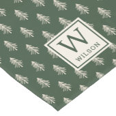 Rustikale Pine Trees Familienname Monogram Weihnac Kurzer Tischläufer (Ecke)