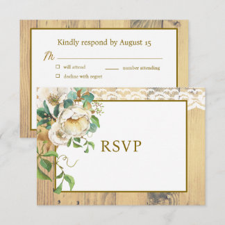 Rustikale Pine-UAWG RSVP Karte