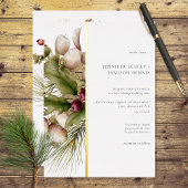 Rustikale Pine Winter Bouquet Wedding Folieneinladung