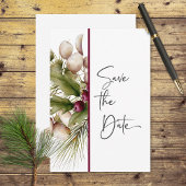 Rustikale Pine Winter Bouquet Wedding Save The Date