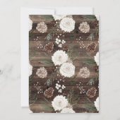 Rustikale Pine Winter Wedding Einladung (Rückseite)