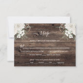 Rustikale Pine Winter Wedding RSVP Card Karte (Vorderseite)